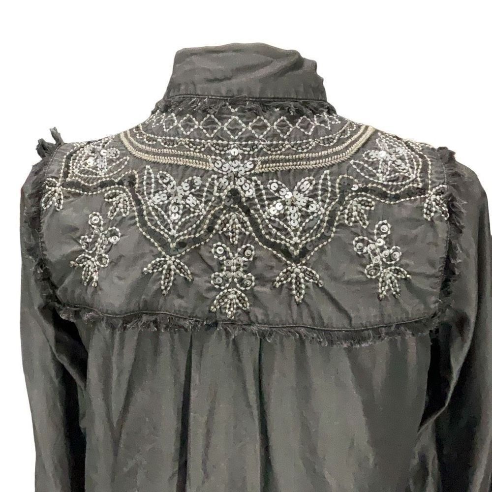 Zara Basic Collection Gray Button Front Embellish… - image 4